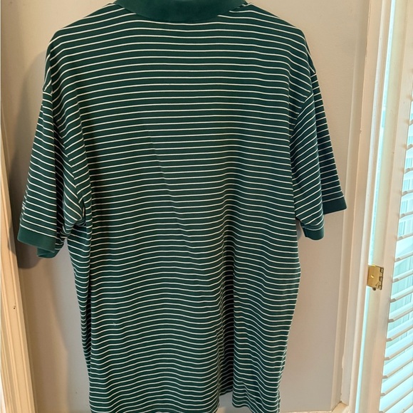 Master’s Collection Green Polo Shirt with Horizontal Stripes and Classic Collar - Picture 2 of 7